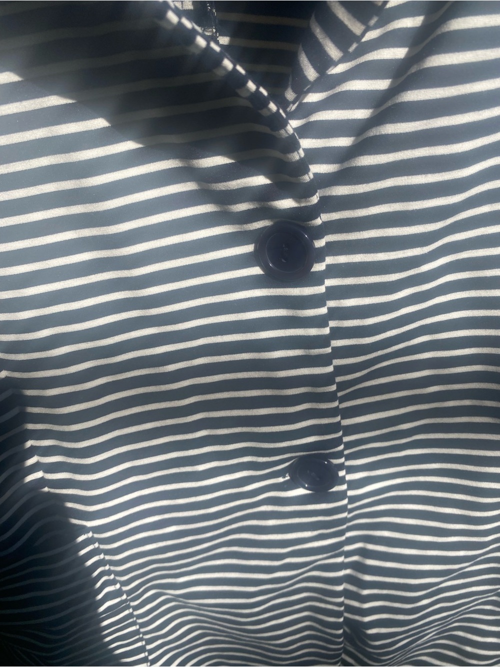 Molly & Isadora Women's Navy & White Striped Sailor Blazer Jacket Office Size 1X - Picture 4 of 8
